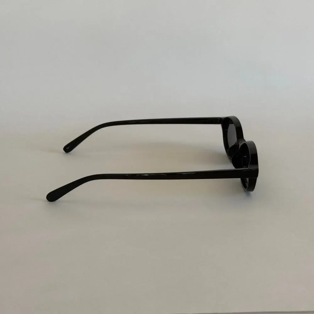 Y2K Black Cat Eye Sunglasses Black Lens Unisex Retro Streetwear UVA UVB